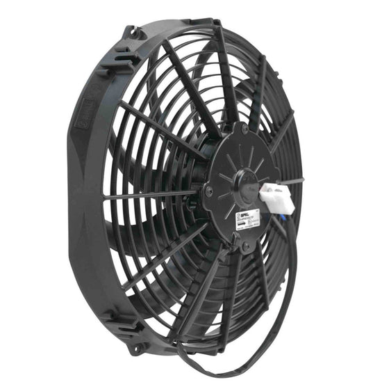 SPAL 12in Fan Skew Blade Push 12V (938CFM) (52mm Deep) PWAC12SKP