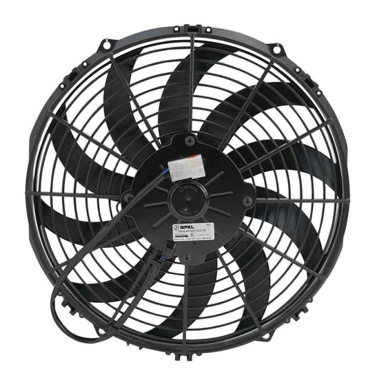 SPAL 12in Fan Skew Blade Pull 12V (909CFM) (52mm Deep) PWAC12SK