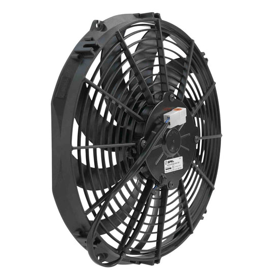 SPAL 12in Fan Skew Blade Pull 12V (909CFM) (52mm Deep) PWAC12SK