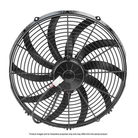 SPAL 14in Fan Skew Blade Push 12V (1841CFM) (89mm Deep) PWAC14SKP