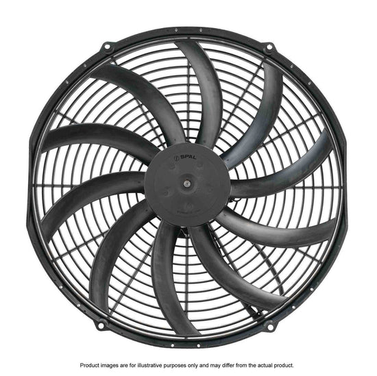 SPAL 16in Fan Skew Blade Push 12V (1959CFM) (88mm Deep) PWAC16SKP