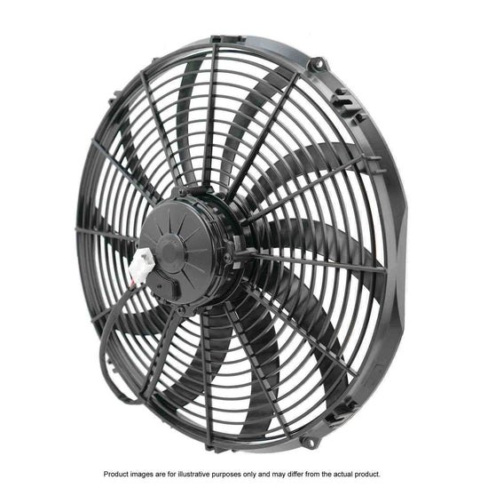SPAL 16in Fan Skew Blade Push 12V (1959CFM) (88mm Deep) PWAC16SKP