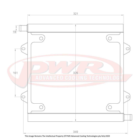 PWR Universal 10in Square 26mm Ltr PWR2281