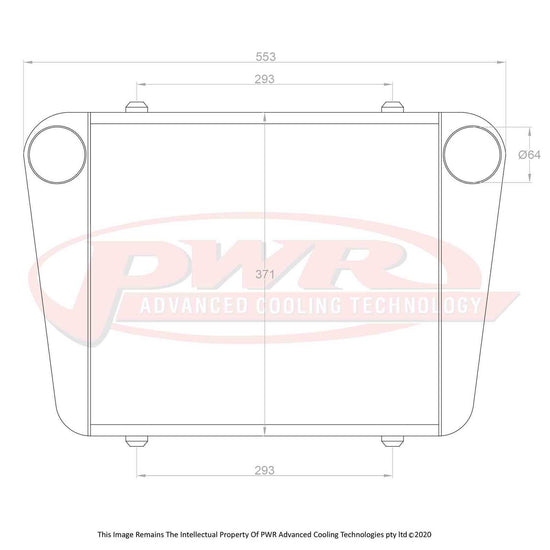 PWR Mazda RX2 - RX5 12At And 13Bt Rotary Turbo Engines (1970 - 1981) 68mm Intercooler PWI5056