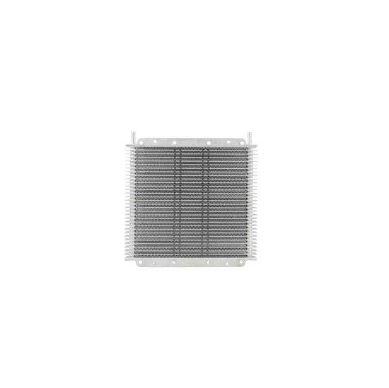 PWR Trans Oil Cooler - 280 X 255 X 19mm (3/8in Hose Barb) Suits 11in SPAL Fan 30-Row PWO0528SP