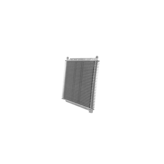 PWR Trans Oil Cooler - 280 X 255 X 19mm (-6 An Fittings) Suits 11in SPAL Fan, Temp Switch Boss 30-Row PWO1223-6