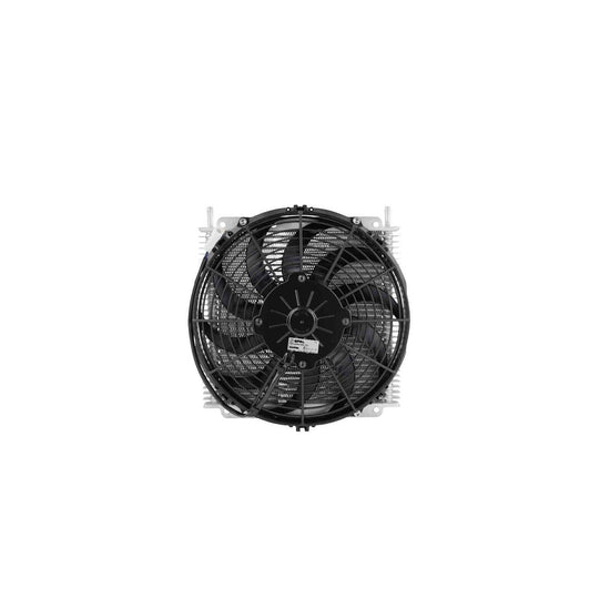 PWR Trans Oil Cooler - 280 X 255 X 19mm (5/16in Hose Barb) Suits 11in SPAL Fan 30-Row PWO1227SP