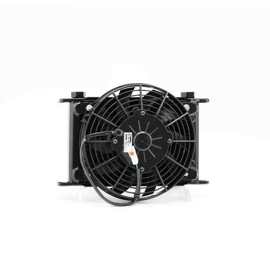 PWR Engine Oil Cooler - Plate & Fin 280 X 189 X 37mm (21 Row) Suits 9in SPAL Fan Kit (Includes Fittings, Fan Additional) PWO5931SP-K