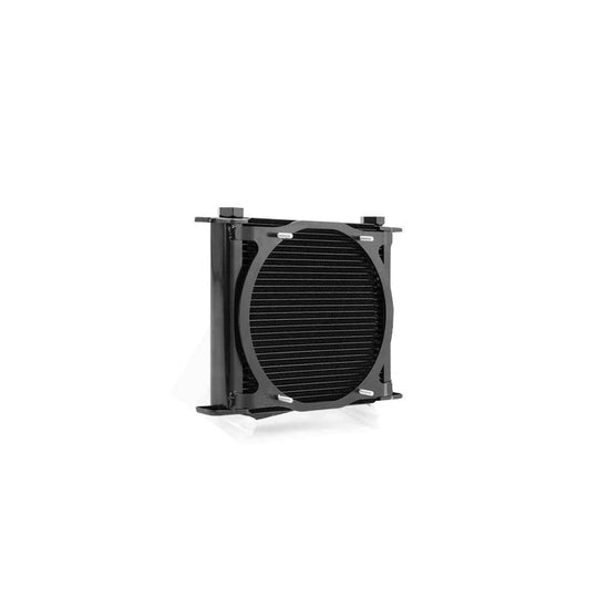 PWR Engine Oil Cooler - Plate & Fin 280 X 256 X 37mm (28 Row) Suits 9in SPAL Fan (Includes Fittings, Fan Additional) (Powdercoated SPAL Engine Oil Kit) PWO5933SP-K