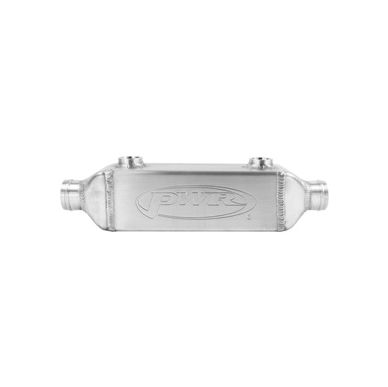 PWR Universal Water To Oil Cooler - In-Line 3in X 3in X 8in With 38mm Outlets PWO5944