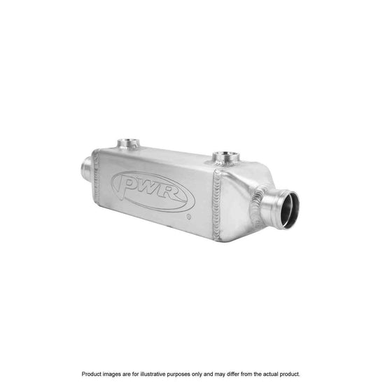 PWR Universal Water To Oil Cooler - In-Line 3in X 3inX 8in With 44.5mm Outlets PWO5963