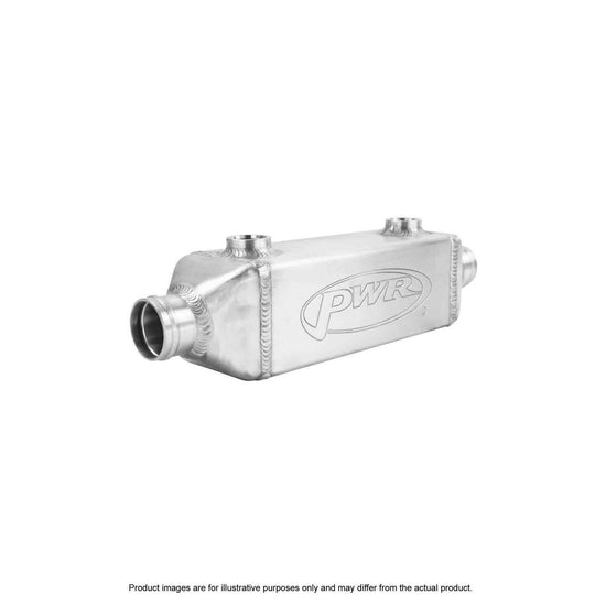 PWR Universal Water To Oil Cooler - In-Line 3in X 3inX 8in With 44.5mm Outlets PWO5963