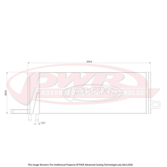 PWR Ford Mustang GT (2015-2020) 32mm Trans Oil Cooler - Elite Series PWO96546