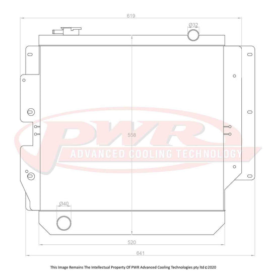 PWR Jeep Wrangler TJ Powertech Engines (1997 - 2007) 55mm Radiator PWR0239-002