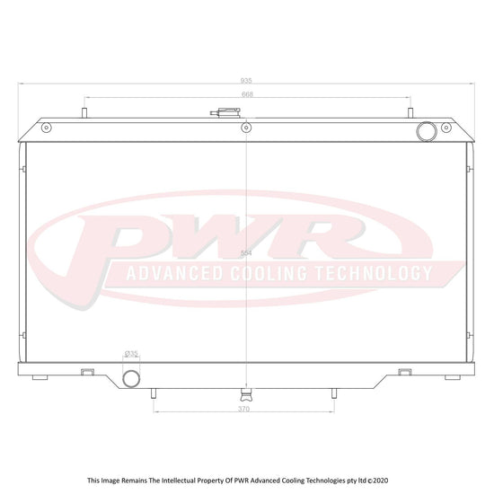 PWR Nissan Patrol Y61 GU 4.2TD (1997 - 2003) 55mm Radiator PWR0381-002