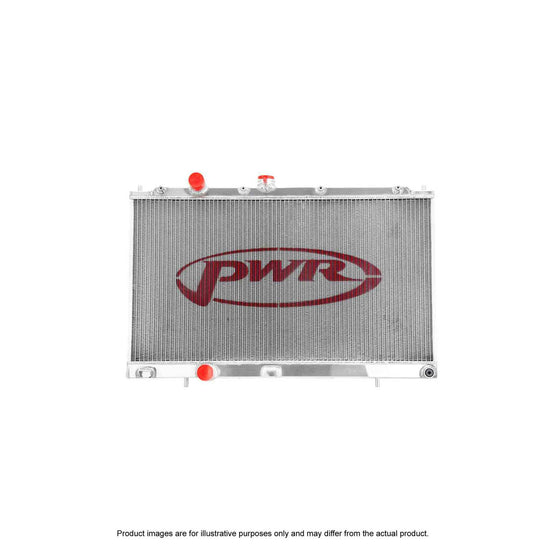 PWR Mitsubishi Lancer Evolution 4, 5 & 6 4G63T Engine (1996 - 2001) 55mm R-Fin Radiator With -20An Fittings PWR1140-11