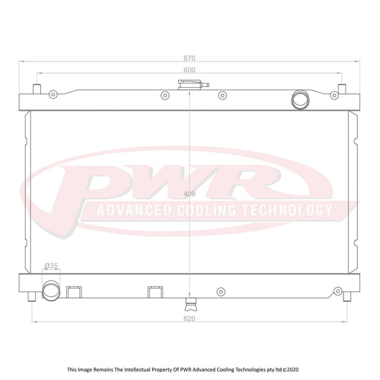 PWR Mazda MX5 (Nb) 1.6Lt And 1.8Lt Engines (1998 - 2005) 42mm Radiator PWR1649