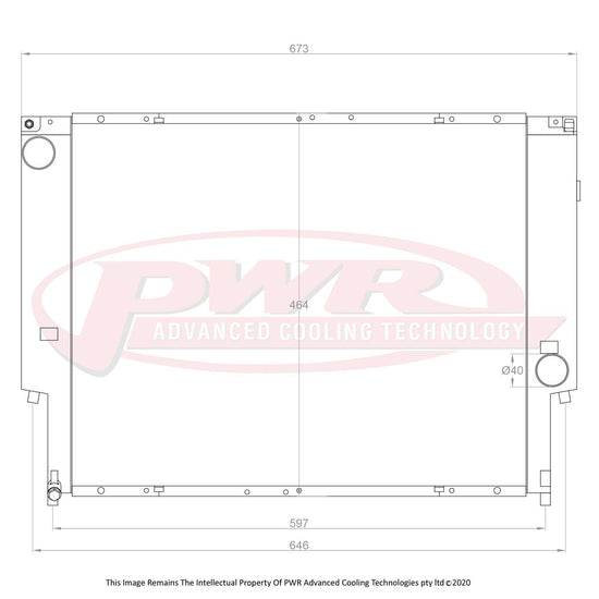 PWR BMW E36 M3 6Cyl Engine (1992 - 1999) 55mm Radiator PWR5533