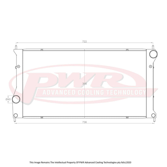PWR Radiator 26mm fits Subaru BRZ/Toyota 86 PWR57334 PWR57334