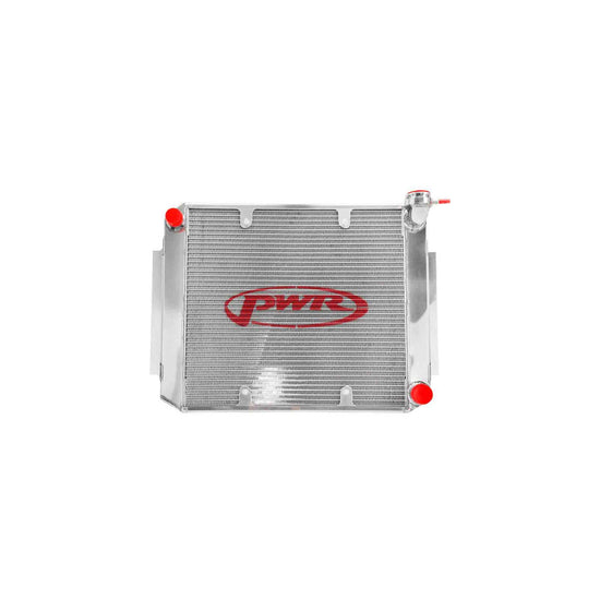 PWR Holden Torana LC - LJ 6Cyl Engine (1969 - 1974) 55mm Crossflow Radiator With 16in SPAL Fan Mounts PWR5980