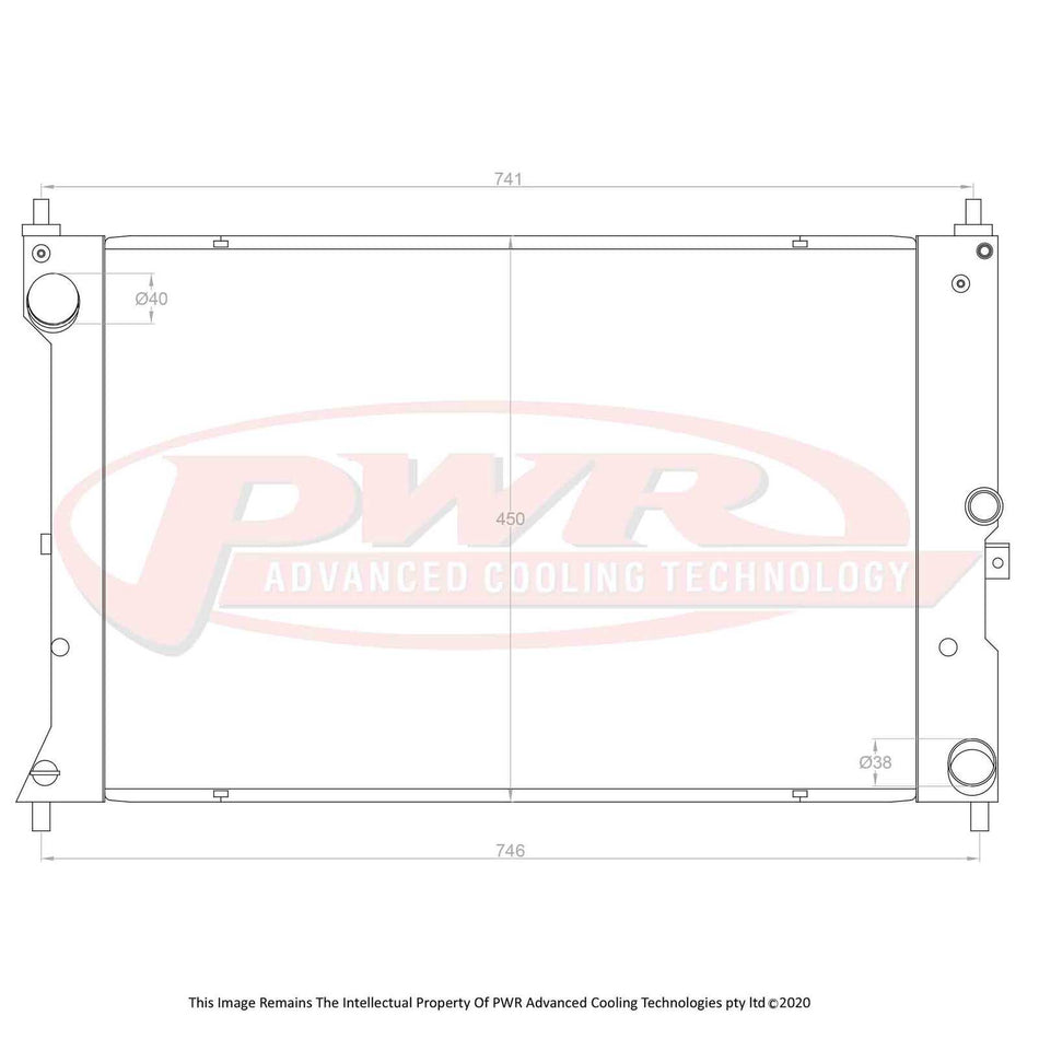 PWR Radiator 55mm fits Ford Falcon FG PWR6163