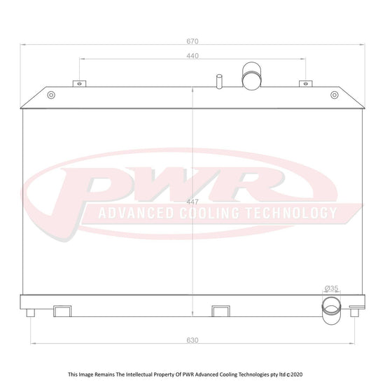 PWR Mazda RX8 Series 2 13B Renesis Rotary Engine (2008 - 2012) 42mm Radiator PWR6432