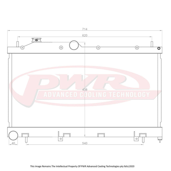 PWR Subaru WRX Sti 2.5L Engine (2008 - 2020) 55mm Radiator PWR6492-002