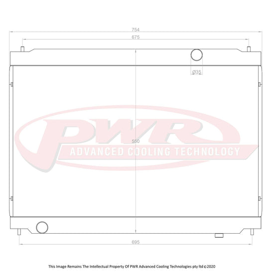 PWR Radiator 42mm fits Nissan R35 GTR PWR6768 PWR6768