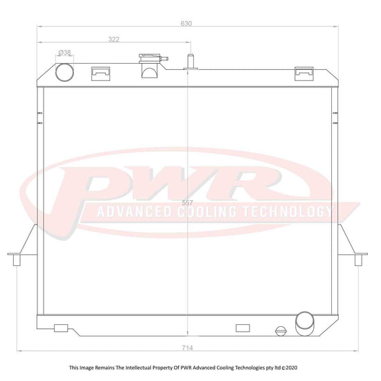 PWR Holden Rodeo Ra / Colorado (2003 - 2008) / Isuzu D-Max (2007 - 2012) Petrol And Diesel Engines 42mm Radiator PWR7329-002