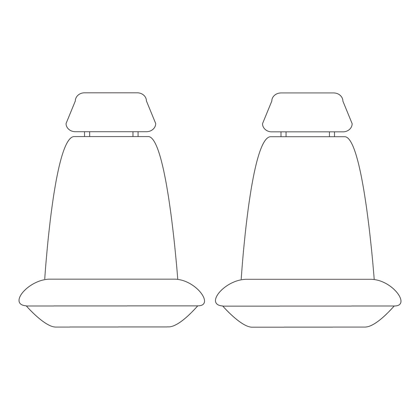 Sperling Super Tough Canvas Front Charcoal Seat Covers Suits Caddy Van 2015-2021 RM1226STC