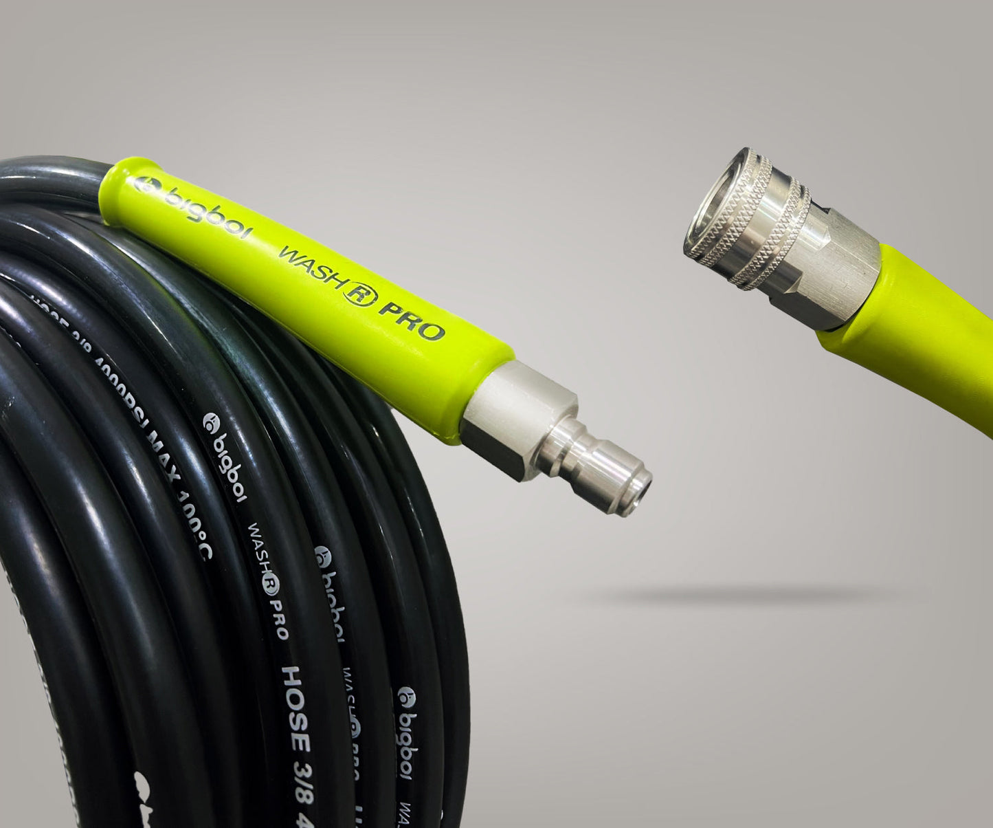 Bigboi Prohose20 4,000 Psi Non Marking Black Commercial Grade Hose With Stainless Steel Fittings PROHOSE20