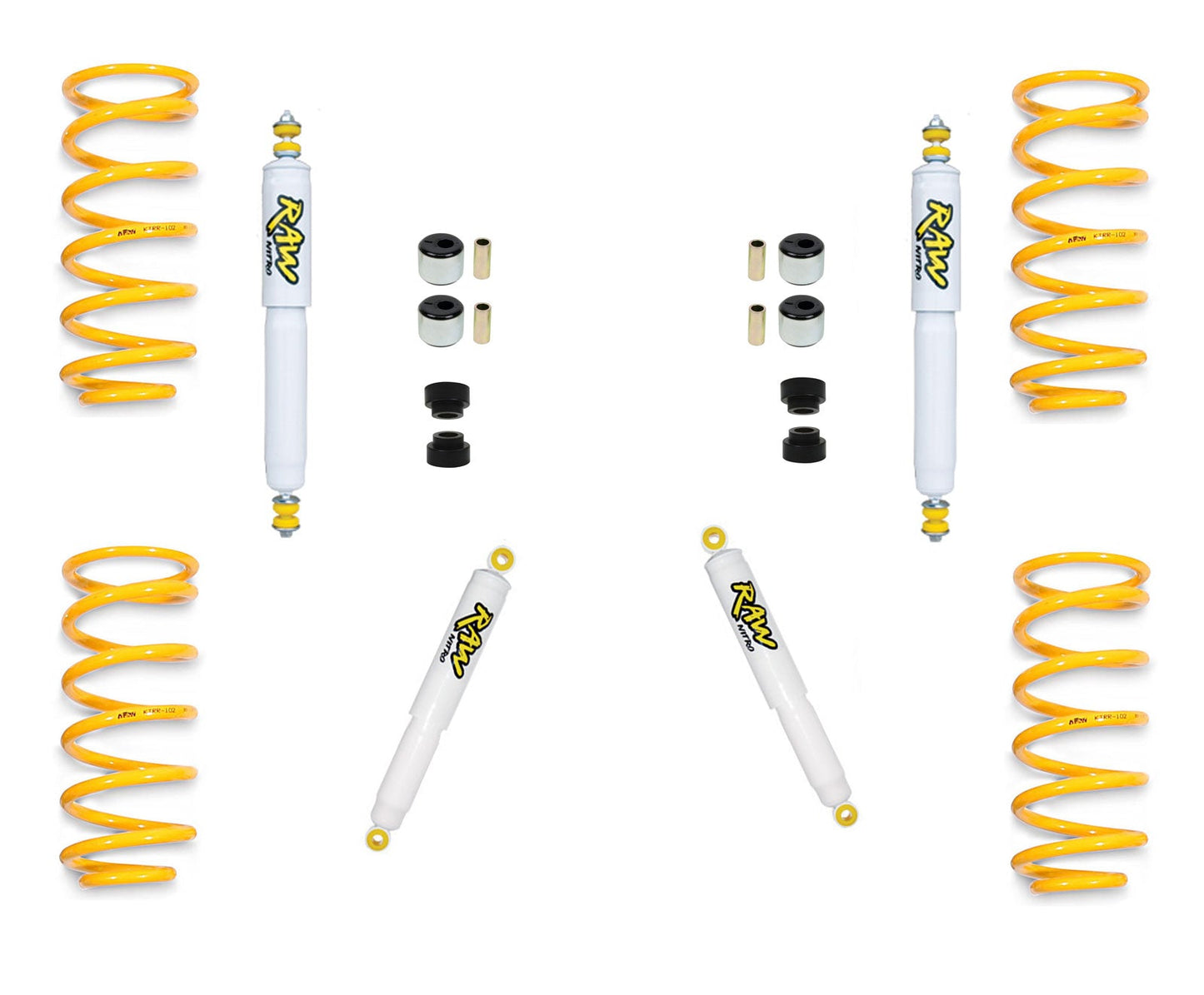 RAW 4x4 2 Inch 50mm RAW Nitro 4x4 Lift Kit to suit Nissan Patrol and Ford Maverick 4.2L 1988-1997 LWB PAT-004