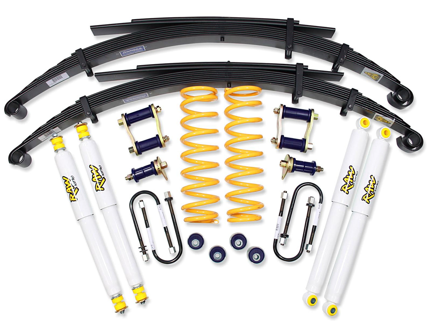 RAW 4x4 2 Inch 50mm RAW Nitro 4x4 Lift Kit to suit Toyota Landcruiser 78, 79 Series 2007 - on CRUS-034