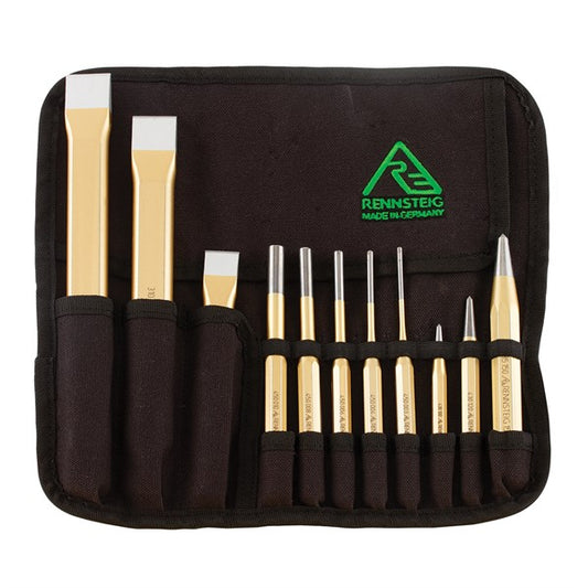Rennsteig Chisel Pin And Centre Punch Set In Roll REN12