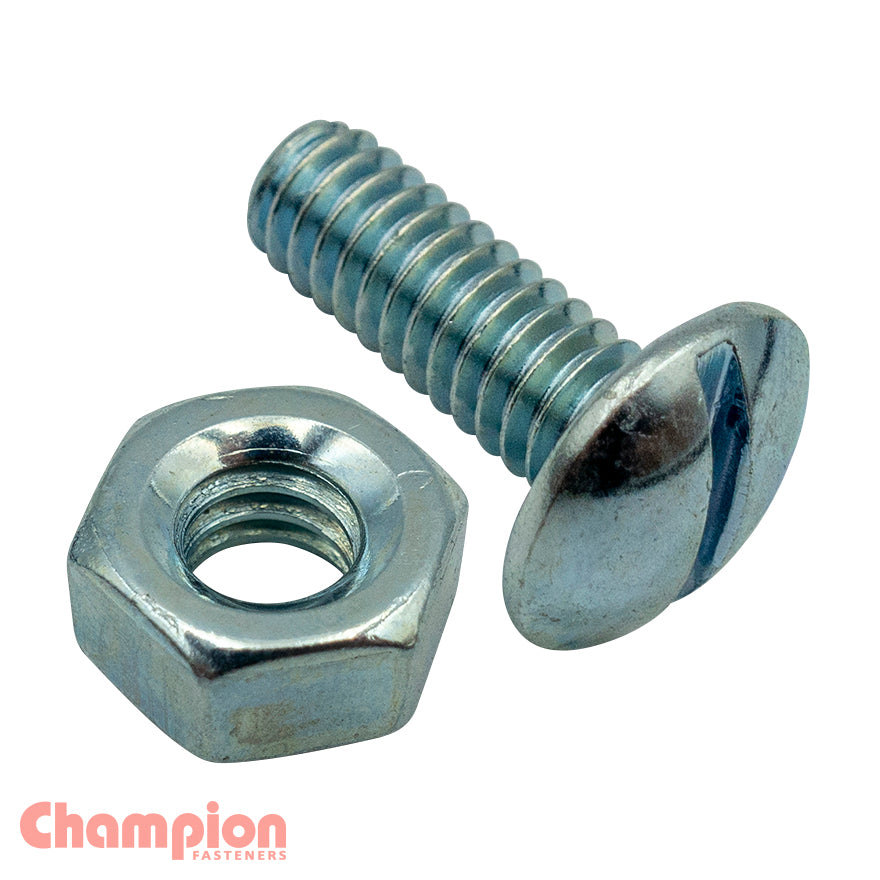 Champion Fasteners Roofing Bolt Mushroom HD Combo 3/16In X 1In Unc Zinc Plated CRB3