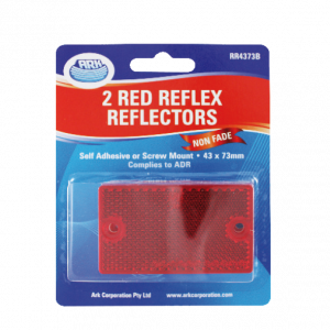 Ark Red Reflex Reflectors Self Adhesive/Screw Type 2 Pack RR4373B