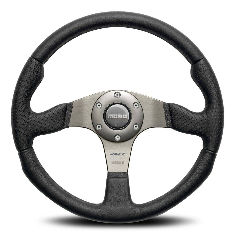 MOMO Race Black Leather 350mm Steering Wheel