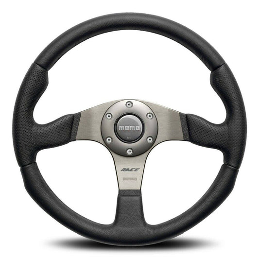 MOMO Race Black Leather 350mm Steering Wheel