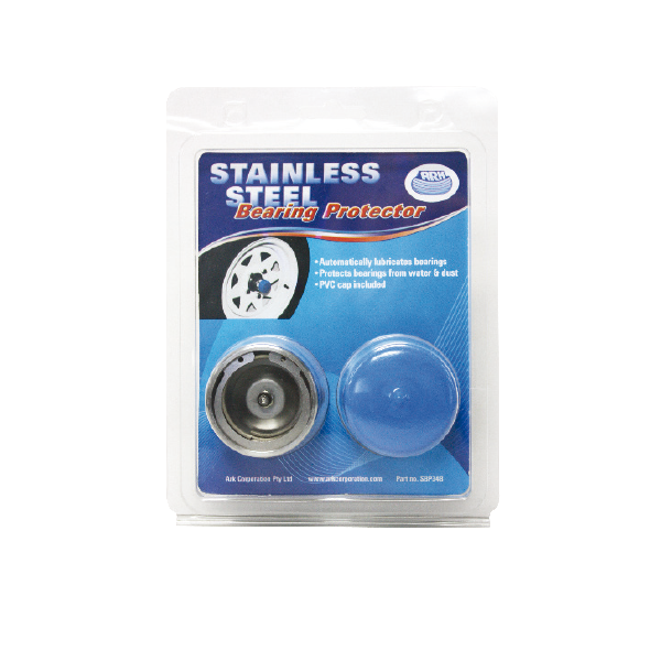 ARK Ark Bearing Protector Stainless Steel, Complete With Blue Pvc Dust Caps 2Pk 186SBP34B