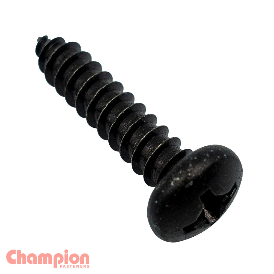 Champion Fasteners Self Tapper Screw Pan Phillips 3.5 X 19mm Black CST208