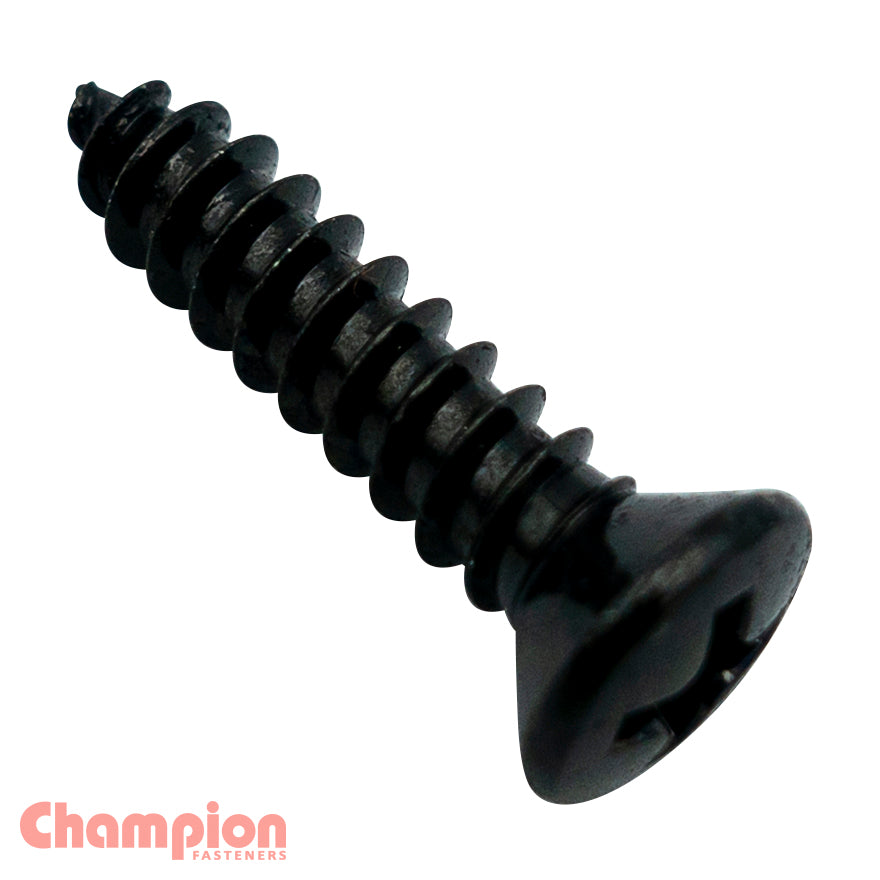 Champion Fasteners Self Tapper Screw Rsd Phillips 3.5 X 25mm Black CST203