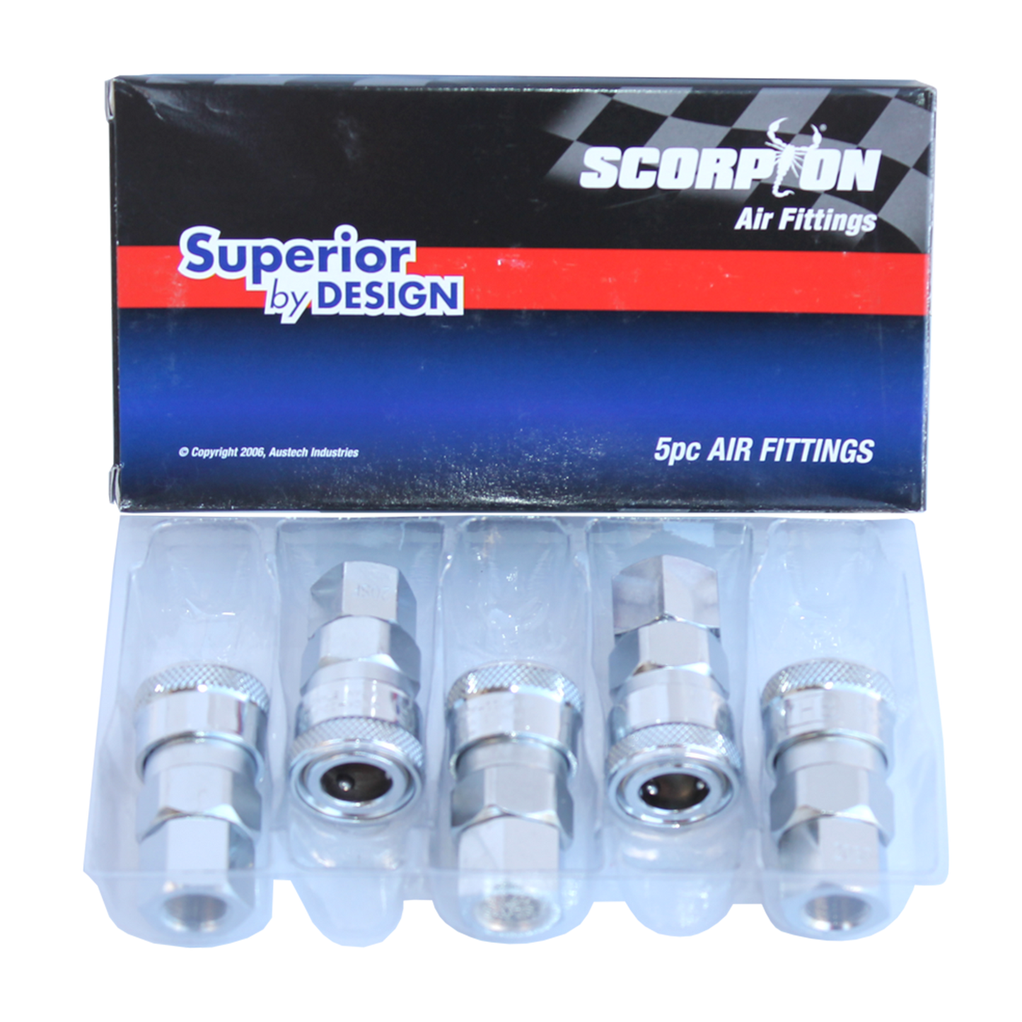 SP Tools Air Tool Fitting - Coupler Female Thread 1/4" Nitto Style Box Of 5 SF20BX