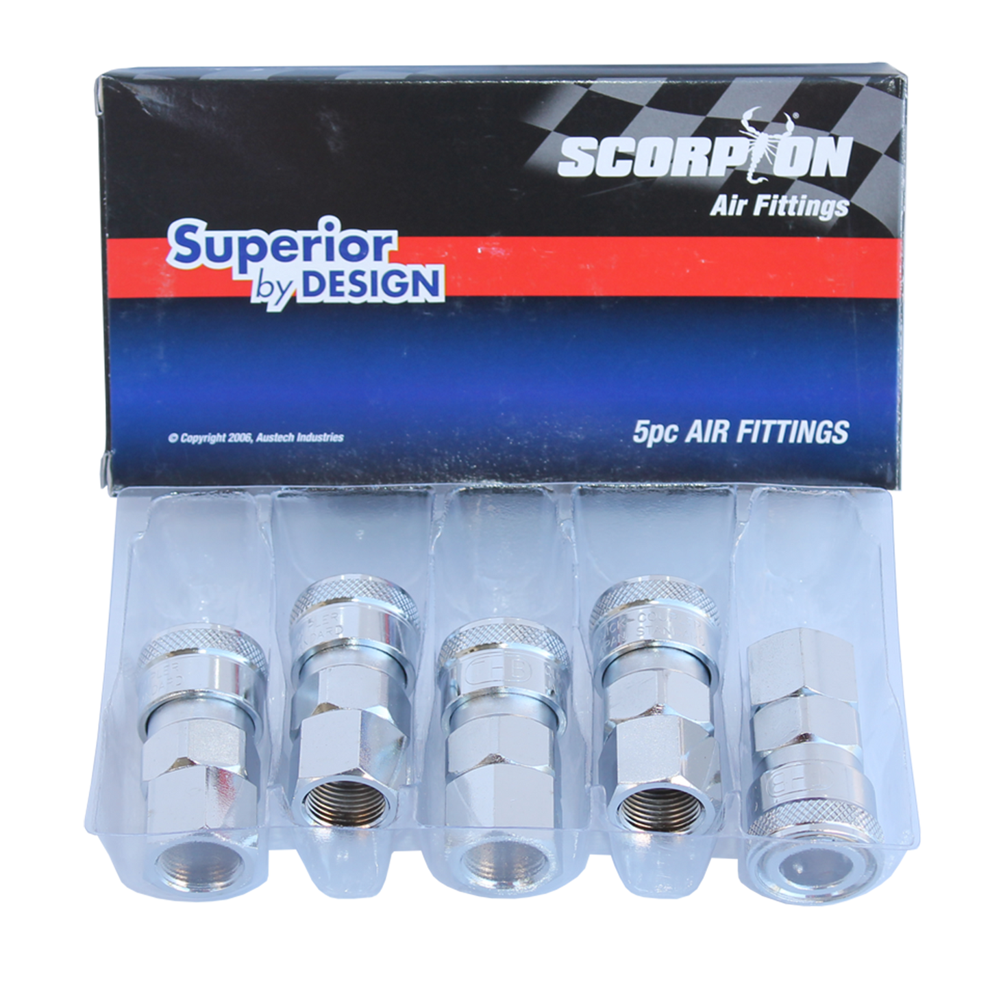 SP Tools Air Tool Fitting - Coupler Female Thread 1/2" Nitto Style Box Of 5 SF40BX