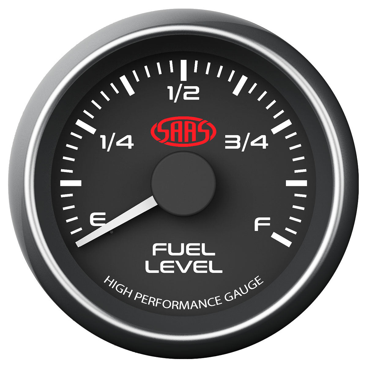 SAAS Fuel Level Gauge 52mm Black - Muscle Series SG-FL52B