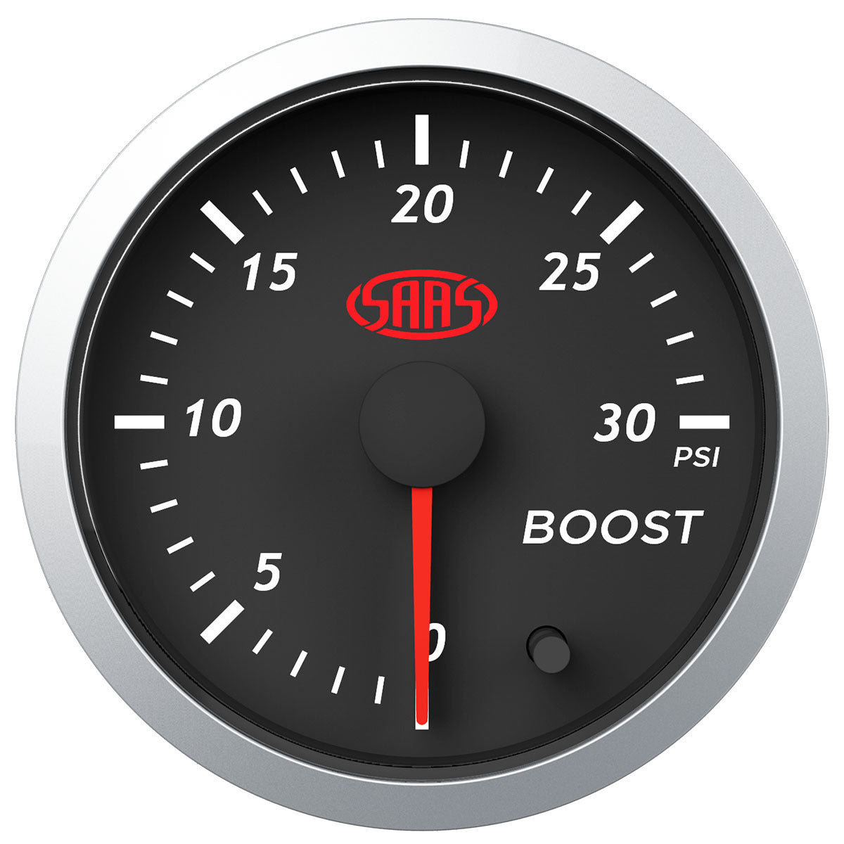 SAAS Boost Gauge Diesel 0-30 PSI 52mm Black Street Series SG21213