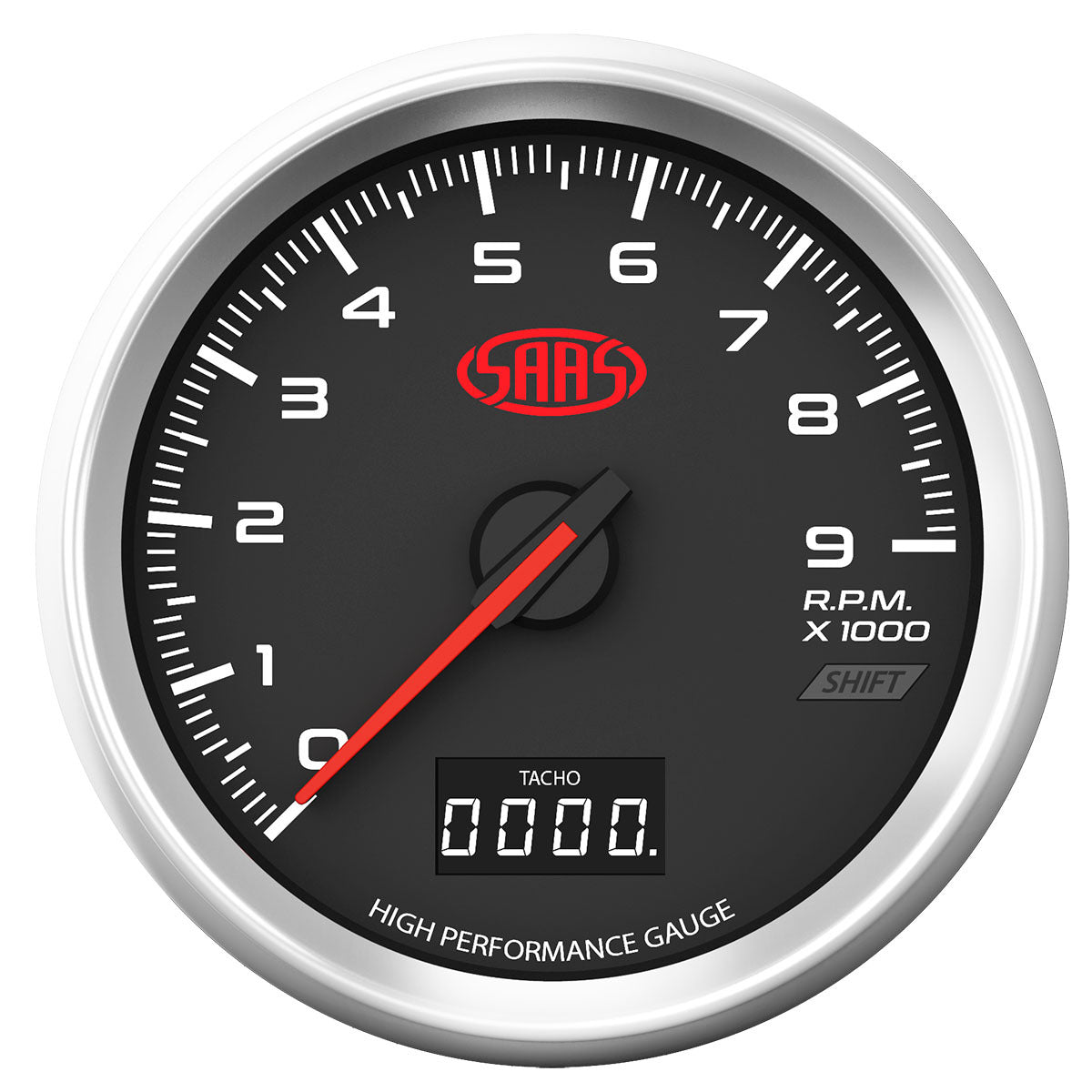 SAAS Tachometer 0-9K Shiftlite 3-1/2 Indash SG32642