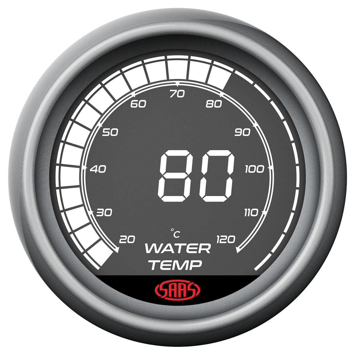 SAAS Water Temperature Gauge 20-120 52mm - Digital Series SG41220