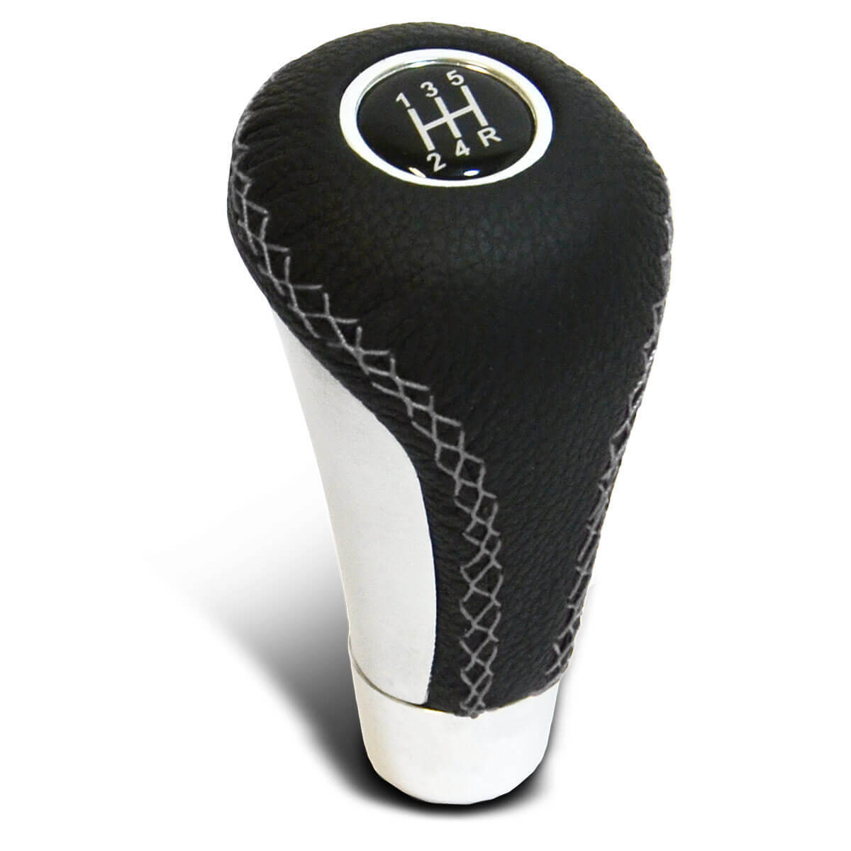 SAAS Leather Gear Knob Grey SGKGL