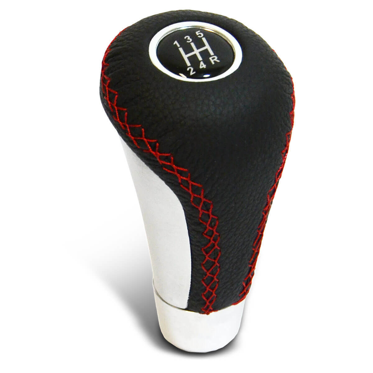 SAAS Leather Gear Knob Red SGKRL