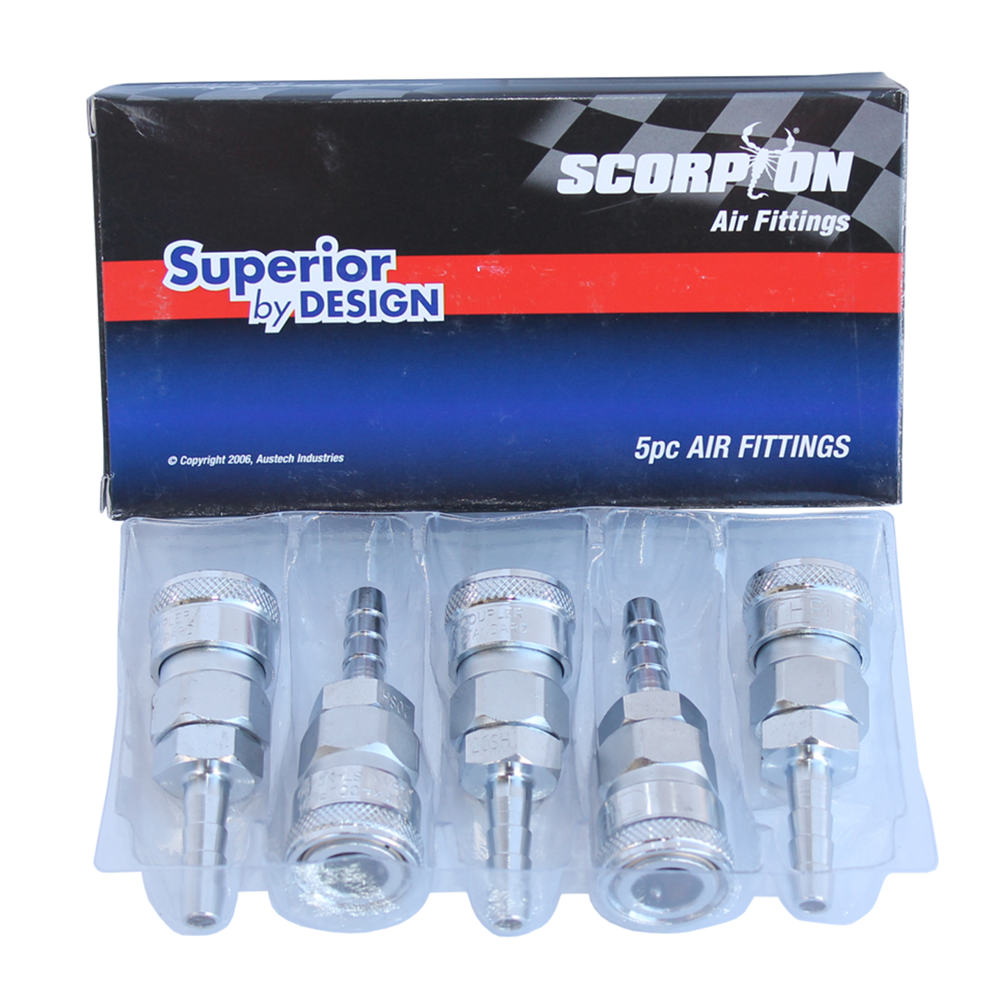 SP Tools Air Tool Fitting - Coupler Hose Barb 1/4" Nitto Style Box Of 5 SH20BX
